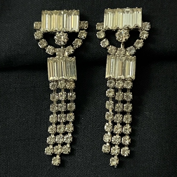 Dangling Rhinestone Earrings - Picture 6 of 12